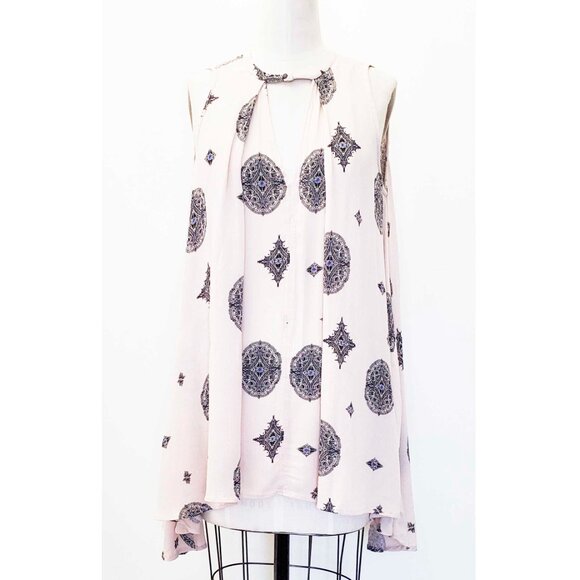 Free People Womens Snap Out Of It Swing Dress Tunic Top Mini Dress Cream - Picture 3 of 12